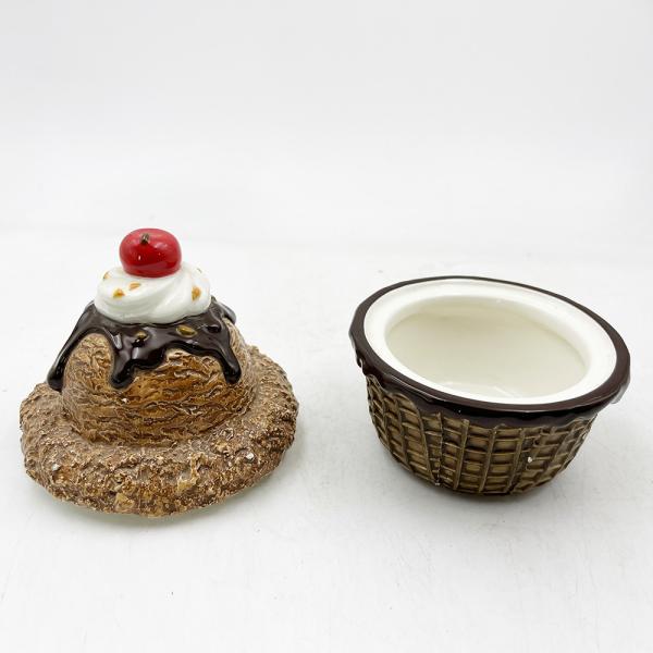 Produto de porcelana doce cerâmica presente gelado frasco recipiente vela para casa decoração 6,5 polegadas de altura