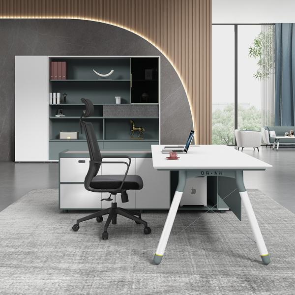 Modern Lshaped Executive Desk Wooden Office Table For CEO Manager in Customized Colors