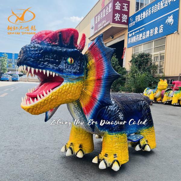 Light Effects Animatronic Dinosaur Ride 100kg Load Electric Walking Dinosaur Ride