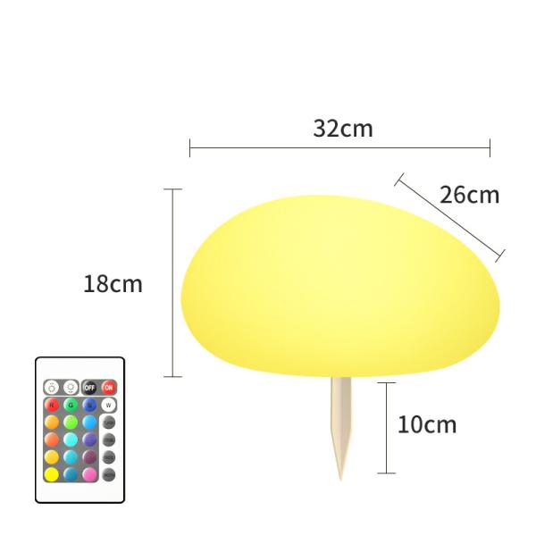 Outdoor Garden Stone Solar Lawn Light Ground Plug Colourful LED Solar Lights