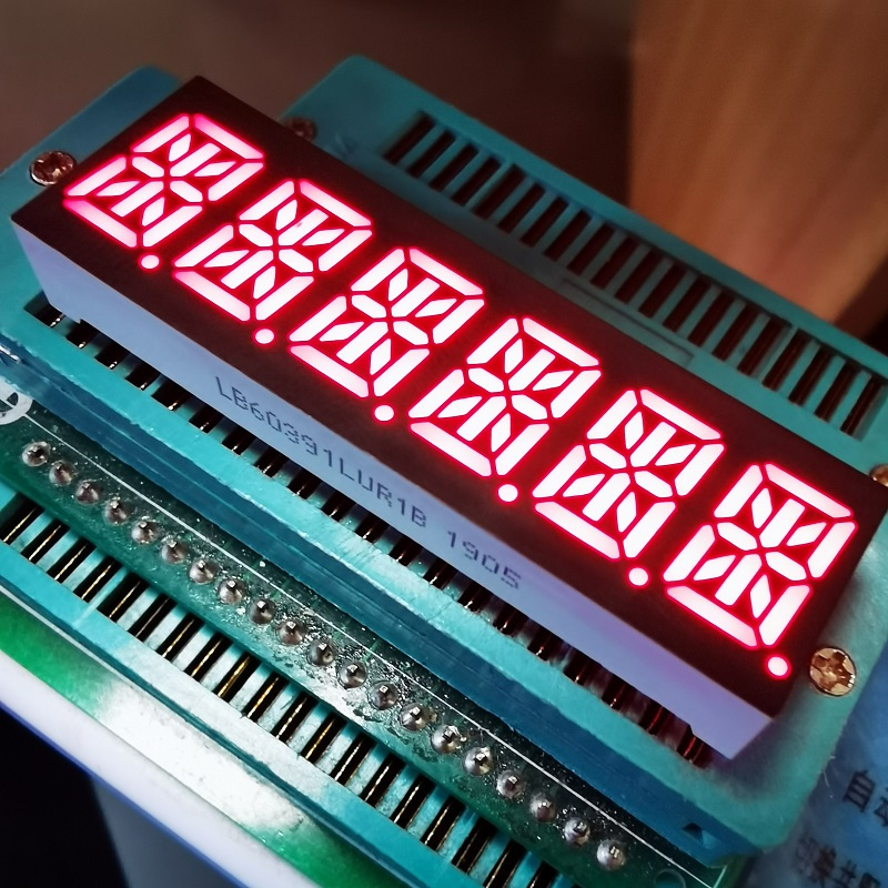 Ultra Bright Red 10mm 6 Digit 14 Segment Alphanumeric LED Display Common Cathode for Taximeter