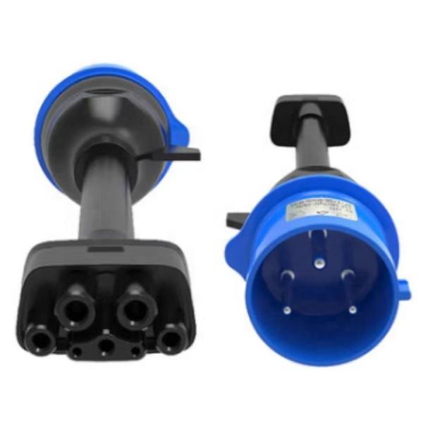 IP44 3pin Blue CEE Adapter for Tesla Evonic Model S 3 X Y Gen 2 Ev Charger Extension Cord Connector For Replace/Repair