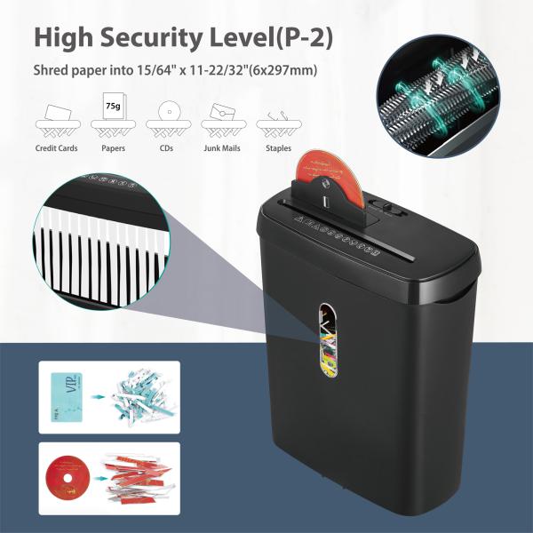 8 листов резка бумаги с 11L корзиной для мусора небольшого размера для домашнего использования SD108P