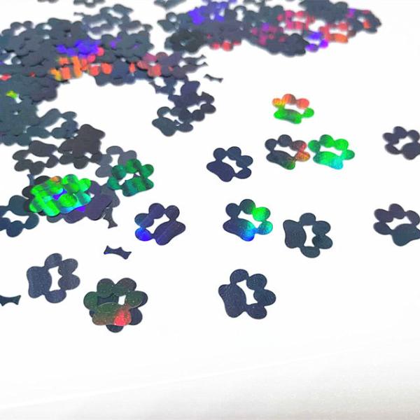 April Fool's Day Occasion Dogs Claw Stickers Custom Enamel Dog Paw Print Charms Glitter