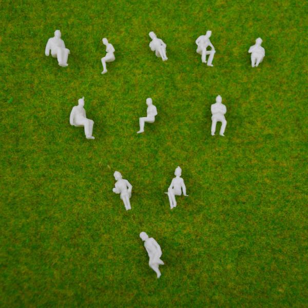 1:87 model sitting ABS plastic 2 cm train layout white people plastic scale