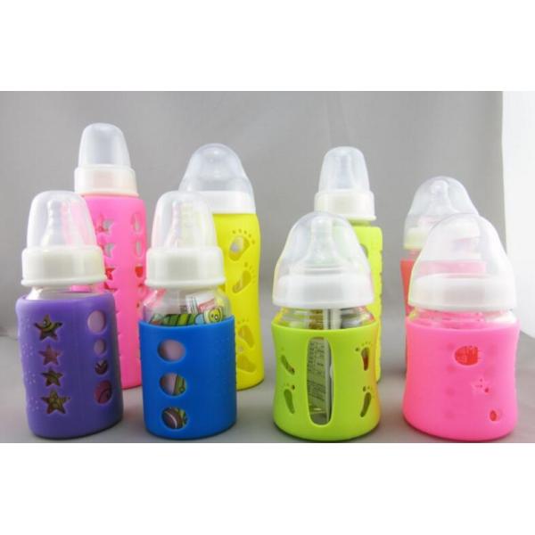 Heat Resistant Footprint Stars Design Silicone Feeding Bottle Cover Silicone Cup Lid For Glass Accessories