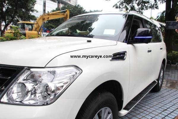 Nissan Patrol Flowing LED Side RearView Mirror Black Cover Replacement Turn Signal Lights