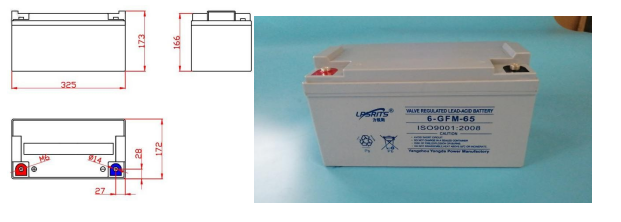 Батарея 12V 65Ah 6-GFM-65Ah батареи UPS VRLA свинцовокислотная