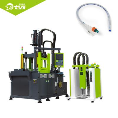 100 Ton Fast Servo Motor Vertical Silicone Injection Molding Machine For F6~F26 Urethral Catheter