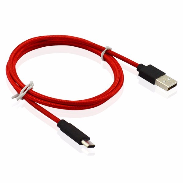 Type C To USB 2.0 Male - Male USB Data Cable Power Charger With Nylon Braided