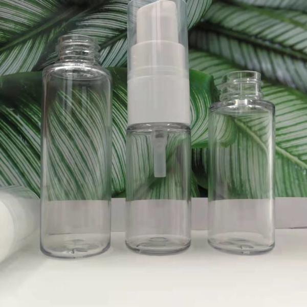 Round 30ml 1.06oz Neck 20mm Pet Sprayer Bottle Thick Wall Clear Color