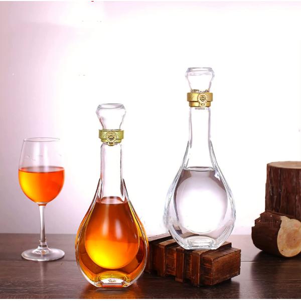 Home Bar Gift 500ml Capacity Whisky Bottle with Sealed Glass Stopper Decal Surface