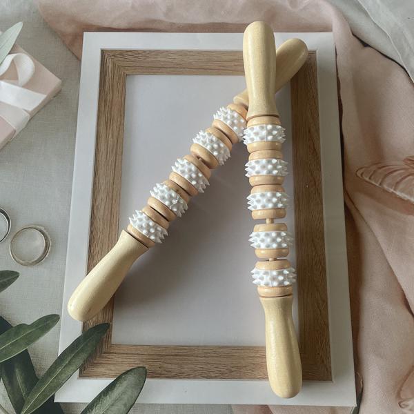Natural Wooden Guasha Massage Stick Wood Swedish Cup Mushroom Massager Wood Therapy for Gua Sha Body Sculpting Muscle