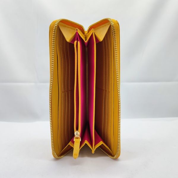 Желтый тонкий неподдельный кожаный бумажник Lychee делает по образцу длинные портмона для женщин WA04