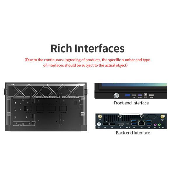 65-дюймовая сенсорная панель Smart Interactive 4k 4 ГБ ОЗУ 350 нит Макс. Яркость