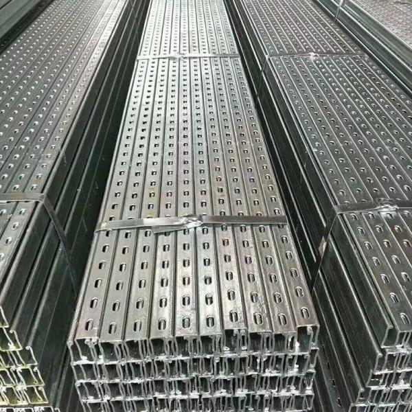Customizable Q235 Metal Strut Channel 0.8-3.0mm Thickness Slotted C Channel Strut