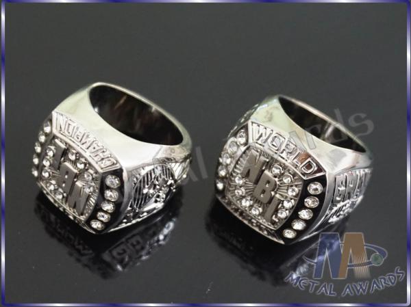 Champion Gifts Zinc Allay Ring Stones Insert Silver Plating OEM Design