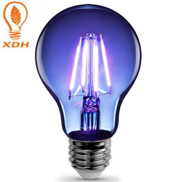 Голубые электрические лампочки A19 A60 E27 60*105mm рождества Edison канделябров