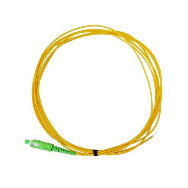modo revestimento de PVC simples de LSZH da trança da fibra ótica do SC APC de 2.0mm único/