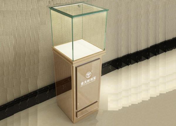 Modern Jewelry Glass Display Cabinet With Lights , Retail Jewelry Display Cases