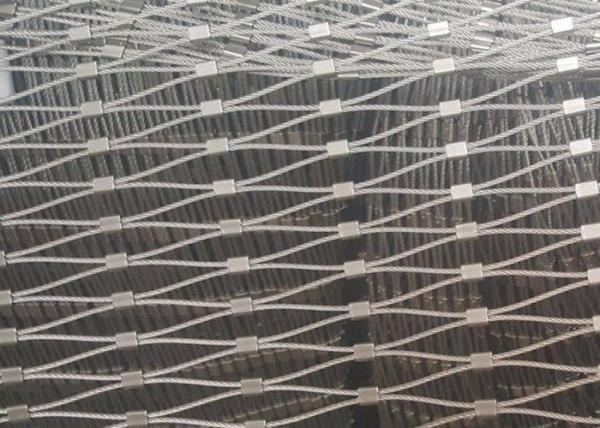 SGS Stainless Steel Balustrade Wire Mesh X- Tend Cable Ferrule Type Mesh For Balustrade Fence