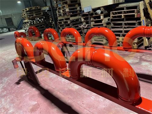 Diameter 50mm Ceramic Lined Steel Pipe Elbow Tile Lined Ceramic Coated Pipe