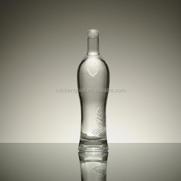 Frosted Clear Glass Bottles With Screw Caps for Wine and Brandy Painted Color OEM