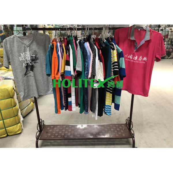 Korean Style Used Mens T Shirts Short Sleeves Cotton / Polyester Material For Summer