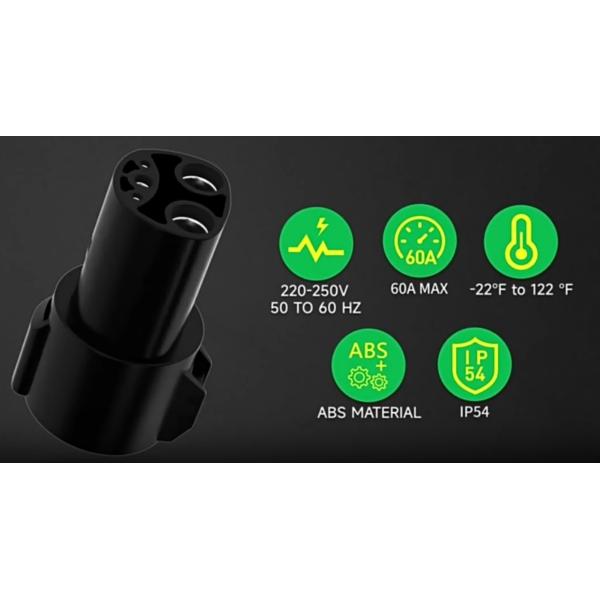 80A J1772 к NACS адаптер для зарядки переменного тока 240 В
