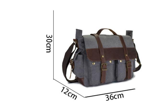 Grey Canvas Multifunctional Camera Bag