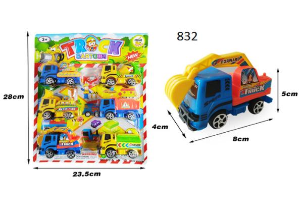 Mini Kids Toy Vehicles Push And Go Construction Trucks 4 Pcs / 6 Pcs Assorted