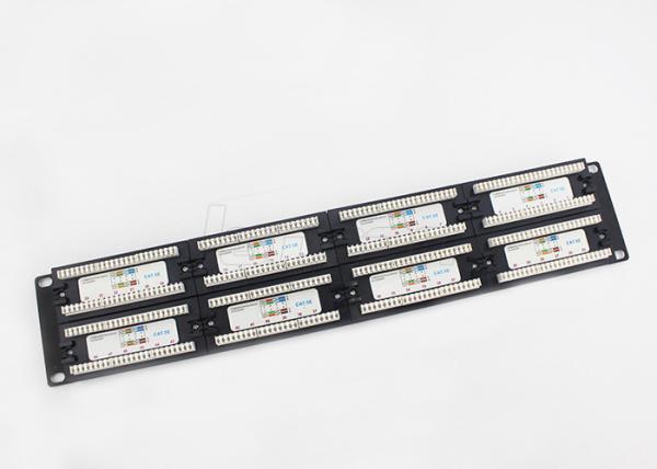 Dual IDC 2U Patch Panel Unsheild UTP 48 Port Cat6 Patch Panel UL 180 Degree