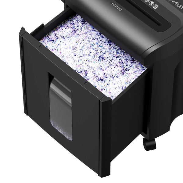 P4 10 Sheets Cross Cut Paper Shredder 18 Liter Bin,8 Mins Shredding Time,Lift Head,LED Indication