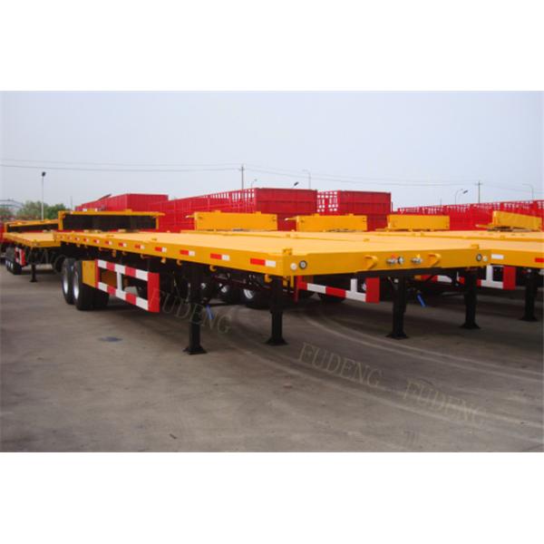 2 axle Flat bed Container Semi Truck Trailer with twist lock air bag suspension