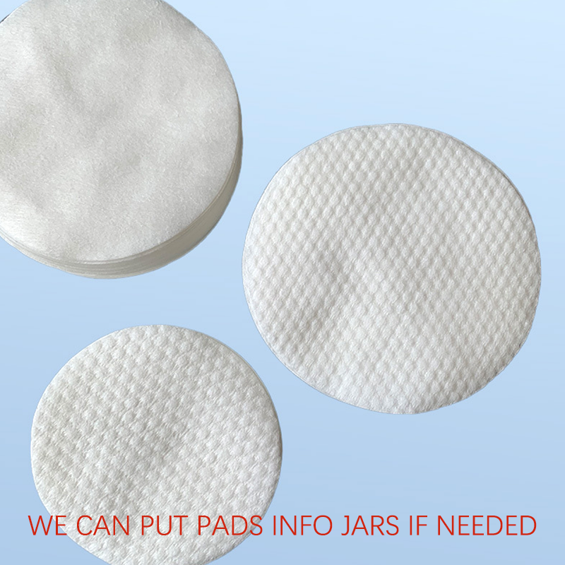 White Non Woven Comstic Pad In Jar Paddle Diameter Approximatelyn 5- 7 Cm Ideal