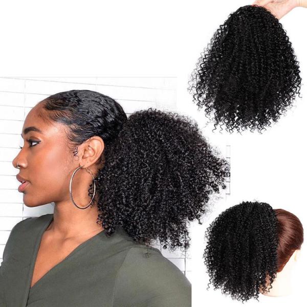 Drawstring Ponytail On Short Natural Hair Ponytail Wigs Hair Extension