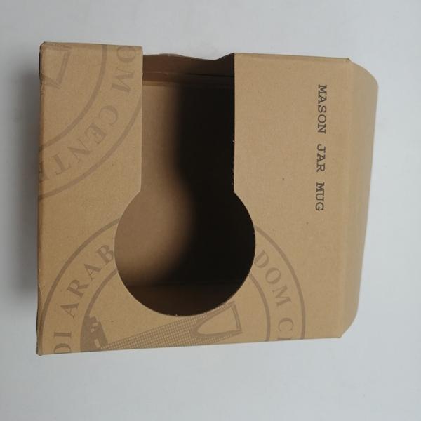 caixa de empacotamento do papel de embalagem de 700gsm Para a caixa de presente cerâmica do copo com janela