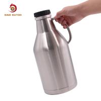 O tampão de parafuso 64oz limpa rosnadores isolados, rosnador de aço inoxidável da cerveja da parede dobro