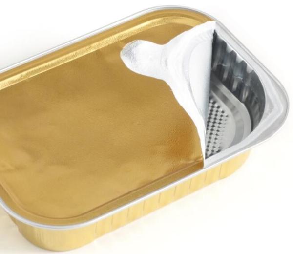 SEALABLE & RETORTABLE ALUMINUM TRAY WITH LID, RESISTANT TO STERILIZATION UP TO 121°C/45MINS, MICROWAVABLE, EASY TO OPEN