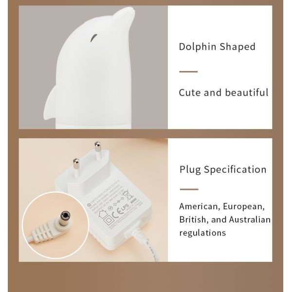 MUSIC DOLPHIN Humidifier Aromatherapy Lamp White Noise Sleep Device (Bedroom/Office/Healing Scene)