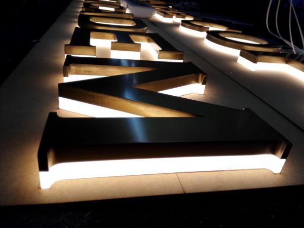 Wall Decor Backlit Channel Letter Signs 3D Custom 6500K