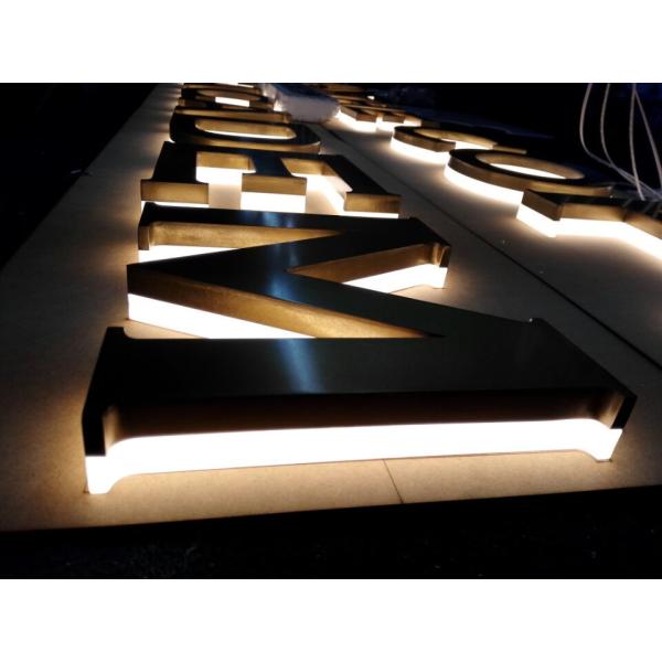 Indoor Reverse Halo Lit Channel Letters 3000K 15mm For Building