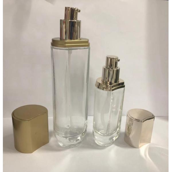 Tarros cosméticos de cristal modificados para requisitos particulares Skincare de la botella y de la crema que empaqueta la diversas pintura y serigrafía