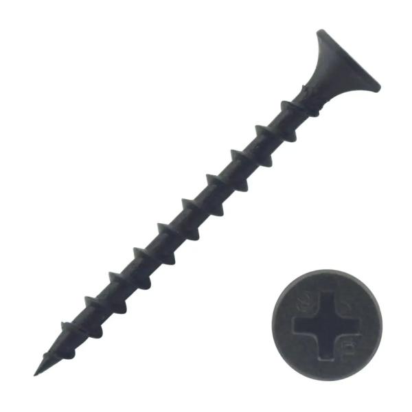 Vis en acier de la cloison sèche M3.5 de croix noire dure auto-fileteuse principale plate de vis pour l'industrie