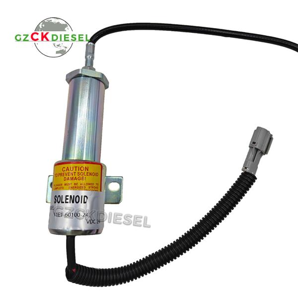 Fuel Stop Solenoid 24V R210 Switch 11E1-60100-24 for Hyundai Excavator