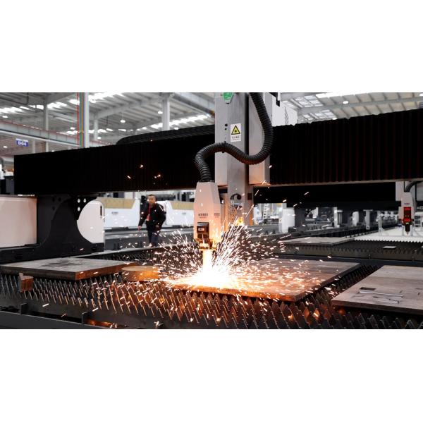 Steel Structure 12000Watt 20KW Large Format Gantry Beveling Laser Cutting Machine 12kw 30kw