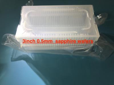 carcaça de cristal 2 da safira Al2O3 de 76.2mm 4 6 polegadas SSP DSP 0.5mm C - linha central