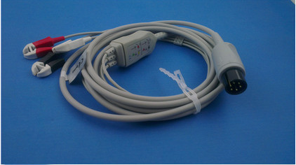 Professional 3 Lead Ecg Cable , 5 Lead Ecg Cable TPU Cable Material
