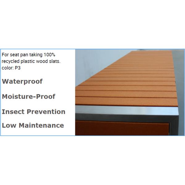 Беззащитные пластиковые деревянные садовые скамейки с 316 ногами из нержавеющей стали