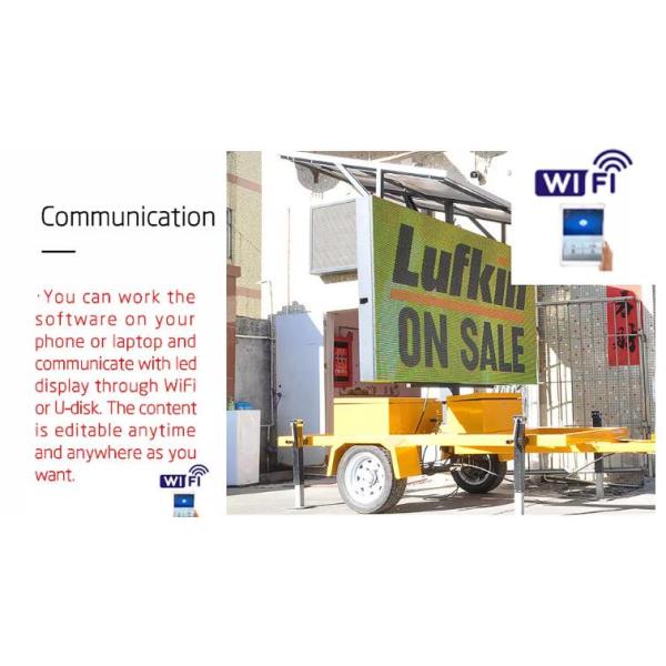 Наружный дорожный трафик VMS светодиодный доска сообщений Экран Макс 550w с прицепом 2560x1280 мм